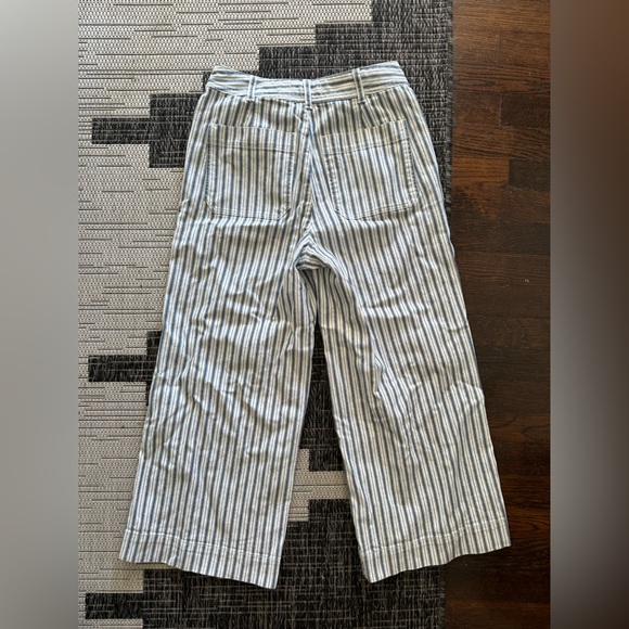 Madewell Emmet Indigo Wide Leg Crop Striped jean, 28 - Picture 10 of 10